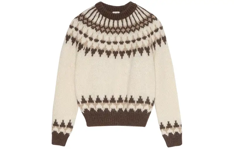 【Previous Season】fair isle-style knitted sweater