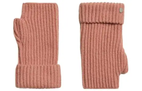 HERMES Knit Gloves Women's Cinnamon Pink