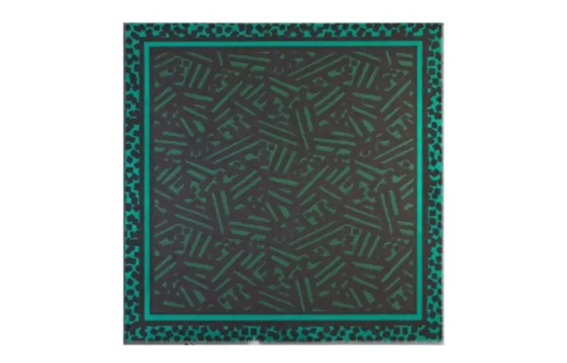 Burberry Modal Silk Knit Scarves Women's Green/Black