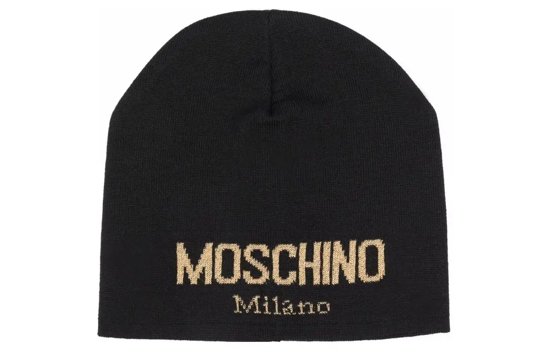MOSCHINO Intarsia Knit-logo Beanie