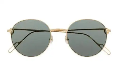 CARTIER Metal Round Sunglasses Men's Gold
