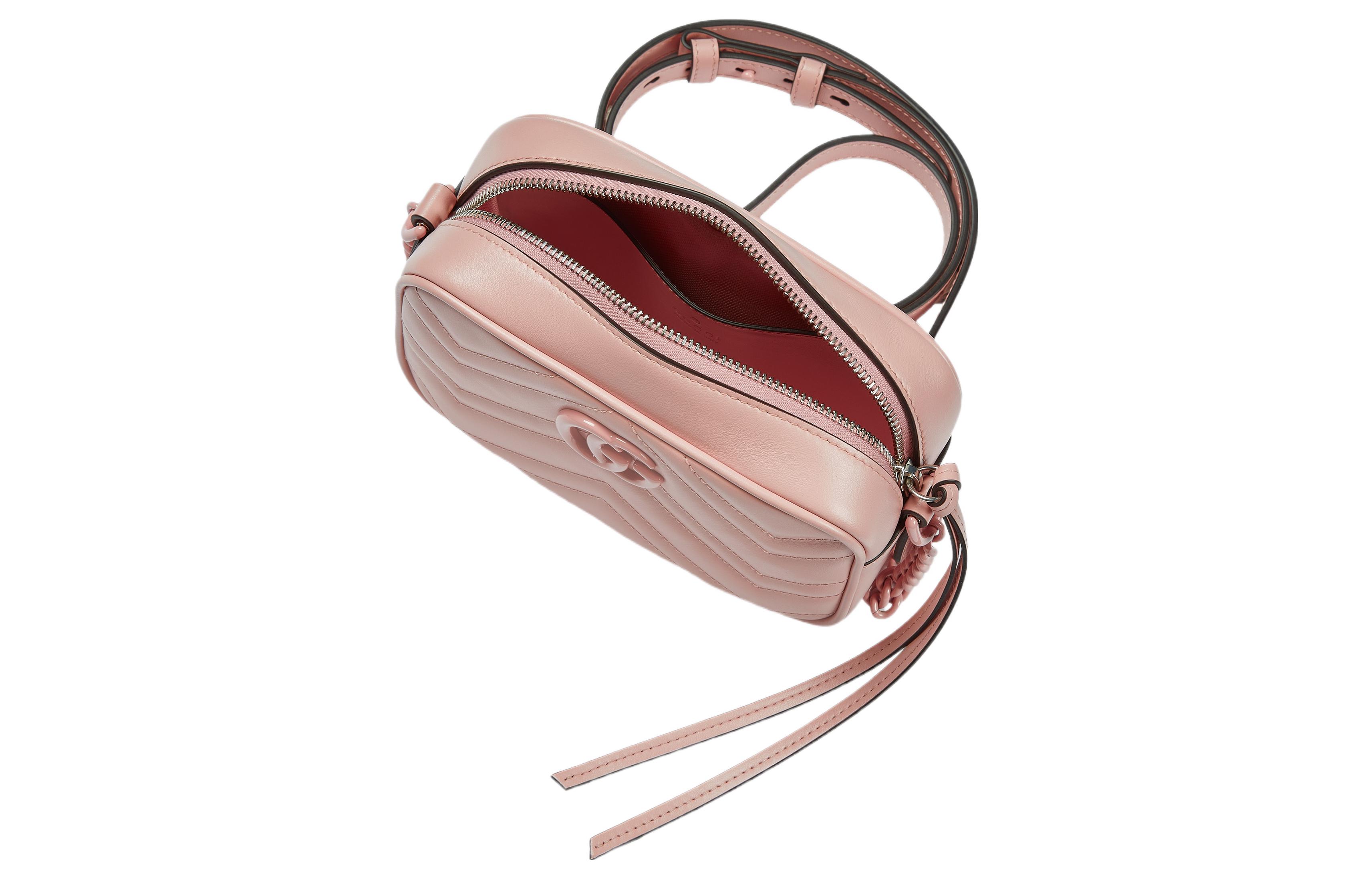 Женская сумка Gucci GG Marmont (розовый) — фото 8