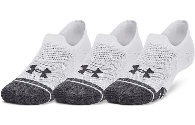 Under Armour Performance Tech No Show Socks Unisex 3 Pack White