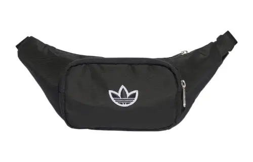 Adidas Originals Adidas Top Zip Closure Recycled Nylon Crossbody Bag, Fanny Pack Regular Unisex Black