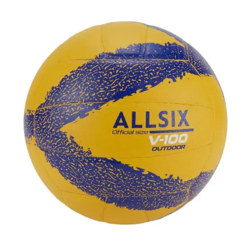 Decathlon DECATHLON rubber No. 5 volleyball beginner outdoor outdoor VBO100 same style for men and women yellow blue