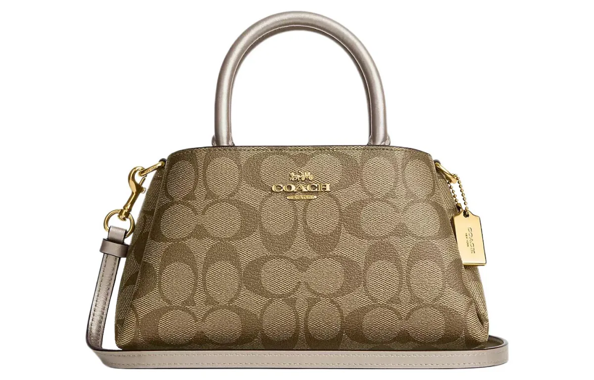 COACH Zuri Cow Leather Handbag Small Women's Champagne