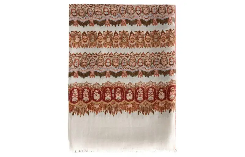 Loro Piana Printed Pattern Knit Scarves Unisex Multicolor