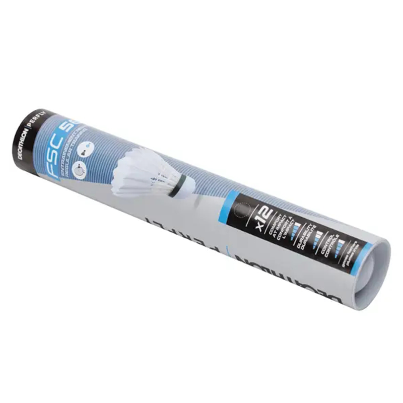 DECATHLON Goose Feather Shuttlecock 12 Pack Goose Feather Training Shuttlecocks