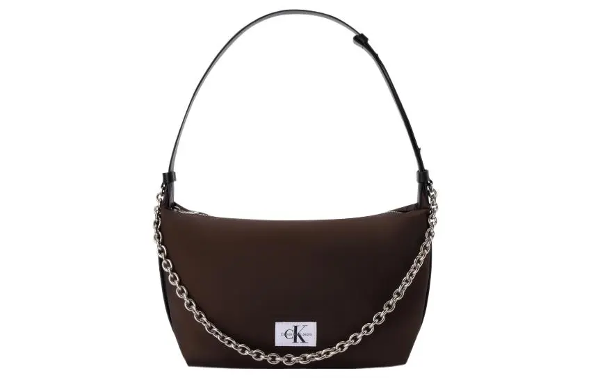 CALVIN KLEIN Fabric Shoulder Bag, Dumpling Bag, Handbag, Shoulder Bag Women's Coffee