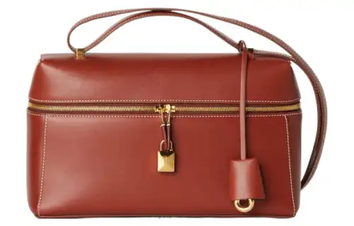 Loro Piana Cow Leather Shoulder Bag, Crossbody Bag, Handbag Women's Dark Polygonatum Color