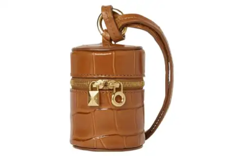 Loro Piana Crocodile Leather Shoulder Bag, Crossbody Bag Mini Women's Tobacco Silk