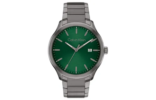 CALVIN KLEIN Wrist Watches Quartz Movement Steel Strap 43mm Green Dial Men's Watches