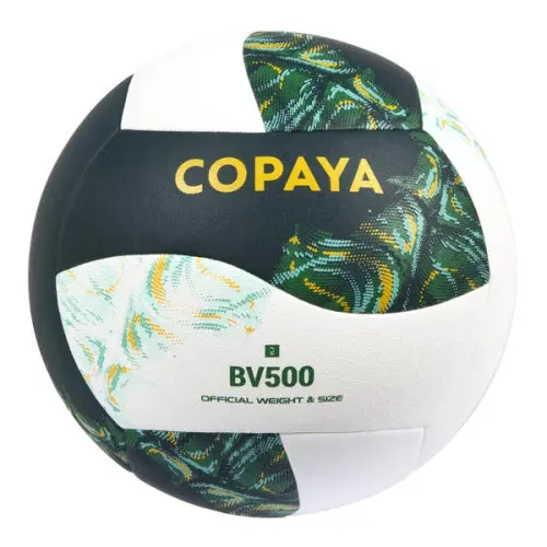 Decathlon DECATHLON PU No. 5 Volleyball Standard Mixed Leather Beach COPAYA Unisex Green and White