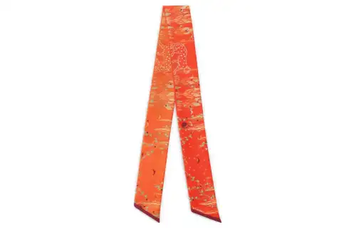 CARTIER Silk Scarves Women's Orange