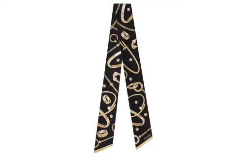 CARTIER Silk Scarves Women's Black