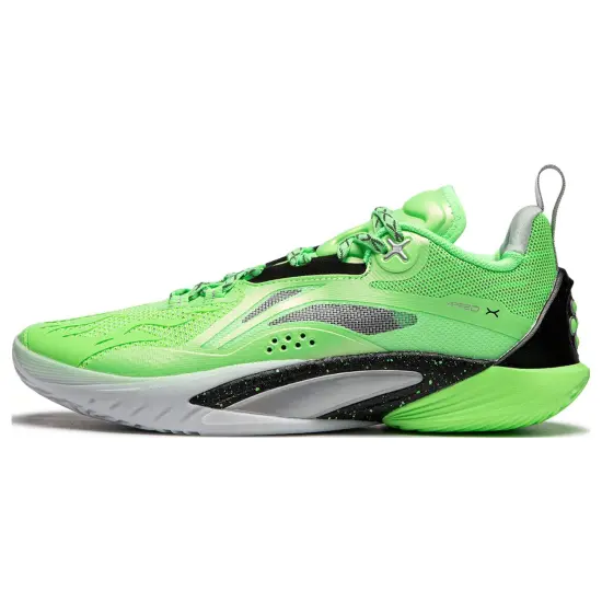 LINING Speed 10 Basketball Shoes Men Low-Top Fluorescent Fresh Green