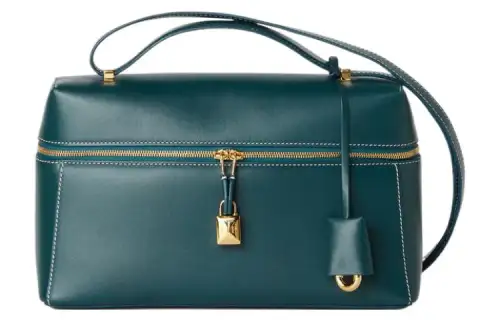 Loro Piana Cow Leather Handbag Regular Women's New Petroleum Color