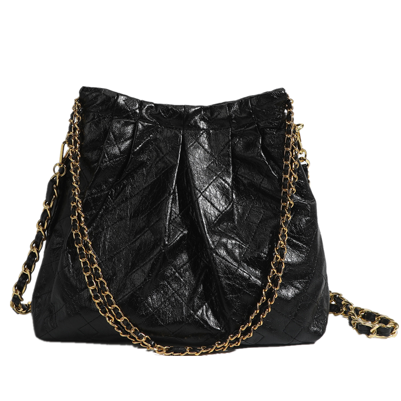 NOMK Pu Tote Bag, Crossbody Bag, Shoulder Bag Regular Women's Black/White