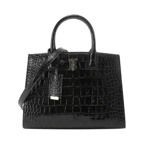 Burberry Frances Cow Leather Tote Bag, Shopping Bag, Shoulder Bag, Handbag Women's Black