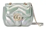 GUCCI Marmont Leather Crossbody Bag, Shoulder Bag Women's Green Rainbow