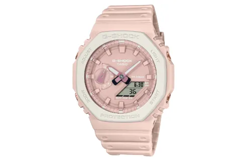 CASIO Women's Liquid Crystal/Analog Dual Display Series Pink Watch GA-2110SL-4A7