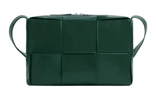 Bottega Veneta Arco Cow Leather Camera Bag, Crossbody Bag, Shoulder Bag Medium Men's Emerald