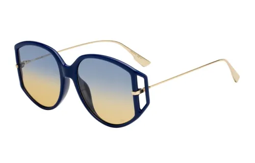 DIOR Irregular Shape Sunglasses Women's Gold
