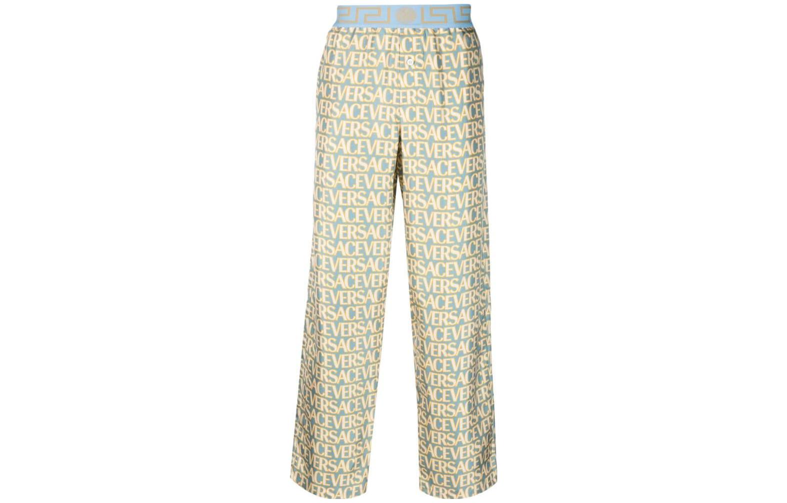 Мужские пижамные брюки Versace Allover (бежевые)