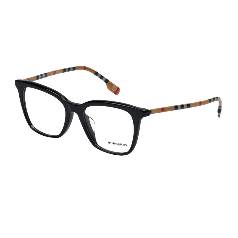 Burberry Plate Frame Polycarbonate Lens Square Eyeglass Frames Unisex