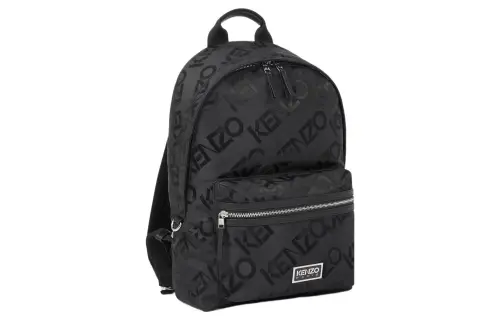 KENZO Logo Jacquard Zipped Backpack