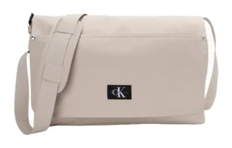 CALVIN KLEIN Fabric Shoulder Bag, Crossbody Bag Medium Men's Milk