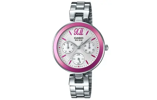 CASIO Women's Standard Series 38mm Silver Watch LTP-E407D-4AV