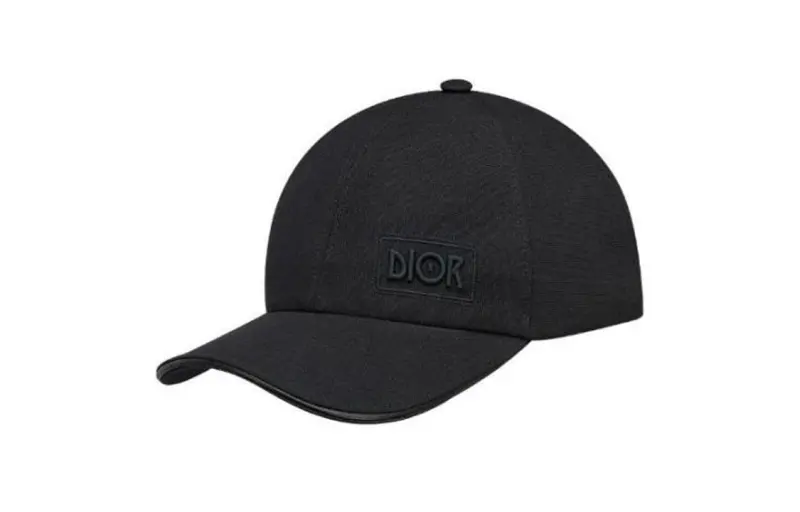 DIOR Cotton Baseball Caps Men's Black Stockings