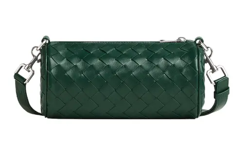 Bottega Veneta Intrecciato Cow Leather Shoulder Bag Mini Men's Emerald