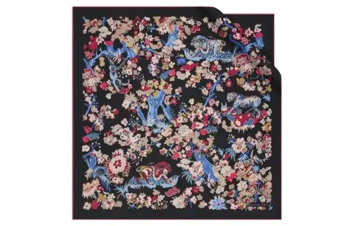 DIOR Silk Scarves Women's Black