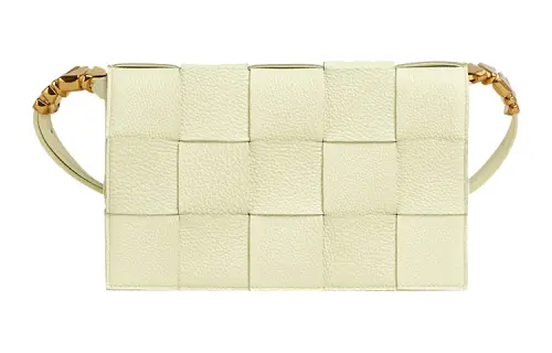 Bottega Veneta CASSETTE Cow Leather Tofu Bag Camera Bag, Shoulder Bag, Crossbody Bag Regular Unisex Passionate Yellow