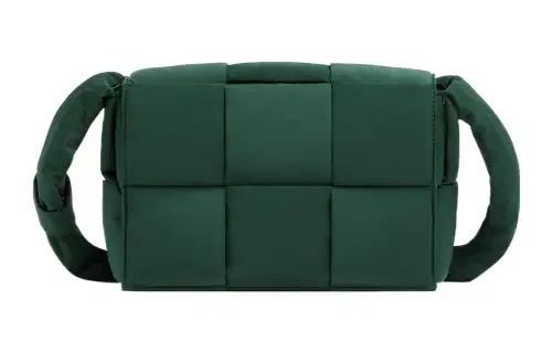 Bottega Veneta Padded Tech Cassette Nylon Shoulder Bag, Crossbody Bag Small Men's Emerald