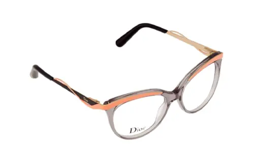 DIOR Acetate Irregular Shape Eyeglass Frames Women's Gray