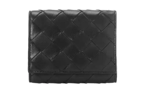 Bottega Veneta Sheepskin With Cow Leather Card Holder Women's Black
