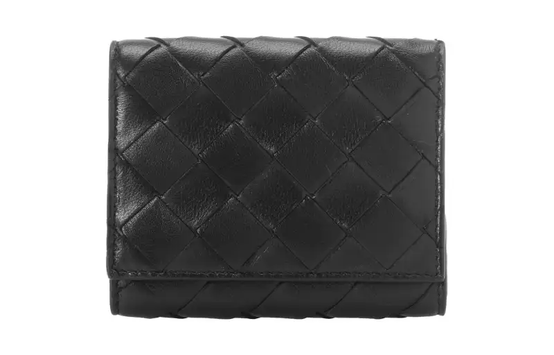 Bottega Veneta Sheepskin With Cow Leather Card Holder Women's Black