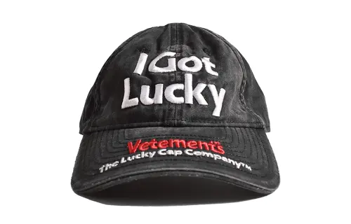 Vetements Slogan embroidery Denim Cap