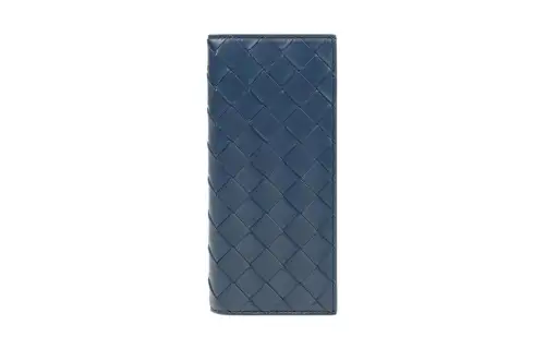 Bottega Veneta Cow Leather Wallet Women's Blue