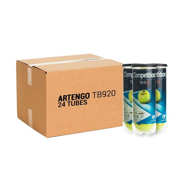 Decathlon DECATHLON TB920 (24 tubes*3 pieces/box) Tennis Wool Cotton Polyamide Fiber Competition Ball 66.5cm Fluorescent Yellow