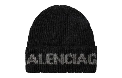 Balenciaga Intarsia Logo Beanie