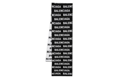 Balenciaga Knit Scarves Women's Black
