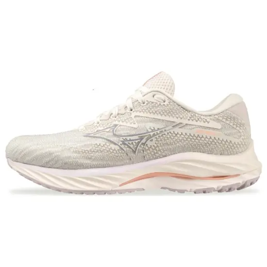 Mizuno Women's Wave Rider 27 Super Wide 'Snow White Silver Bullet'