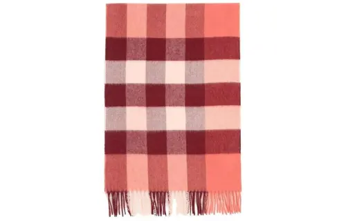 Burberry Cashmere Knit Scarves Unisex Brown Ochre Stone Color