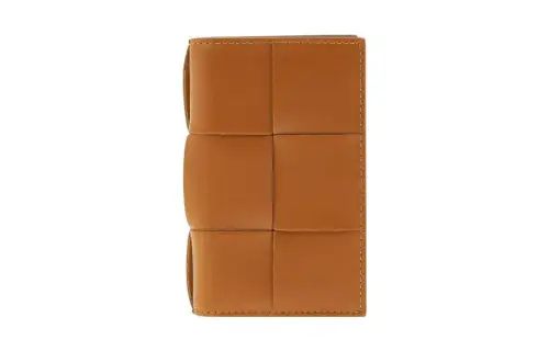 Bottega Veneta CASSETTE Cow Leather Wallet, Card Holder Men's Brown