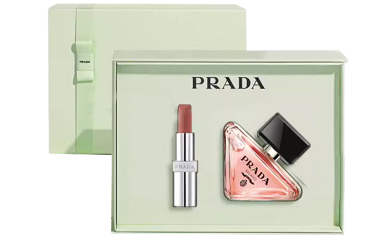 PRADA Prada, perfume, lipstick, gift box, floral set for friend, 2 pieces, Birthday gift