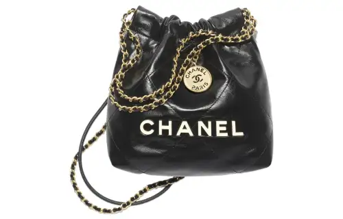 CHANEL 22Bag Cowhide Leather Material Bucket Bag, Crossbody Bag, Shoulder Bag Mini Women's Black